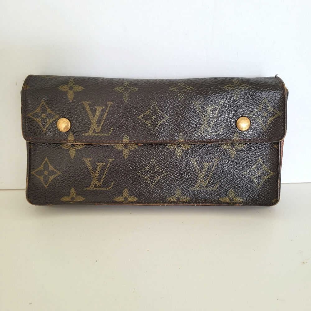 LOUIS VUITTON Envelope Wallet Continental Organizer Large Vintage Brown fair